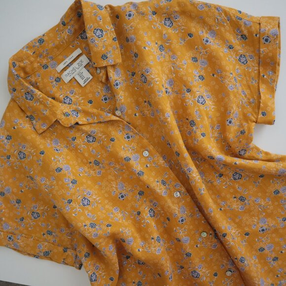 Rachel Zoe Oversized Linen Button Up Top | S - Picture 2 of 6